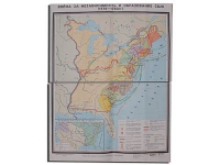 Учебная карта "Война за независимость и образование США (1775-1783) 1240*940 мм" (матовое, 2-стороннее лам.) - «globural.ru» - Сыктывкар