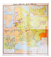 Учебная карта "Россия с конца XVII в. до нач. 60-х г.г. XVIII в." 1100*1400 мм (матовое, 2-стороннее лам.) - «globural.ru» - Сыктывкар