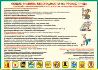 Таблица Общие правила безопасности на уроках труда 1000*1400 винил	  - «globural.ru» - Сыктывкар