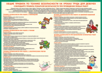 Правила безопасности на уроках труда для девочек 1000*1400 винил	 - «globural.ru» - Сыктывкар