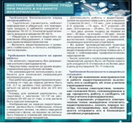 Стенд "Инструкция по охране труда в кабинете информатики" - «globural.ru» - Сыктывкар