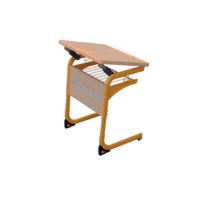 Стол ученический одноместный с регулировкой наклона столешницы на плоскоовальной трубе 3-5 гр.р - «globural.ru» - Сыктывкар