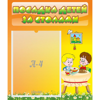Стенд "Посадка детей за столами" №1 - «globural.ru» - Сыктывкар