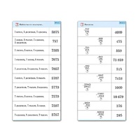 Комплект карточек (10) "Обучающий калейдоскоп. Сложение и вычитание в столбик" - «globural.ru» - Сыктывкар