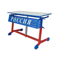 Стол ученический двухместный "Патриот-2о" на газовом лифте (р.гр. № 3-7 и наклоном столешницы) - «globural.ru» - Сыктывкар