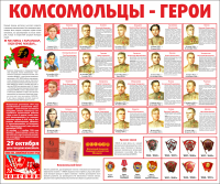 Тематический стенд "Комсомольцы-герои" - «globural.ru» - Сыктывкар