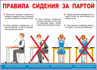 Таблица Правила сидения  за партой 1000*1400 винил - «globural.ru» - Сыктывкар