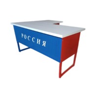 Стол преподавателя "Патриот" угловой с выкатной тумбой - «globural.ru» - Сыктывкар