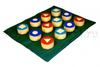 Коврик «Топ-Топ» (12 таблеток с геометрическими фигурами на липе + дно-коврик) - «globural.ru» - Сыктывкар