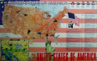 Учебная карта США на английском языке - «globural.ru» - Сыктывкар