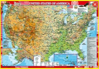 Настенная карта Соединенных Штатов Америки на английском языке (учебная) - «globural.ru» - Сыктывкар