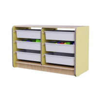 Двойной модуль для хранения игрушек из коллекции мебели «НЕГА» (цвет желтый) - «globural.ru» - Сыктывкар