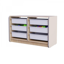 Двойной модуль для хранения игрушек из коллекции мебели «НЕГА» (цвет бежевый) - «globural.ru» - Сыктывкар