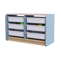 Двойной модуль для хранения игрушек из коллекции мебели «НЕГА» (цвет голубой) - «globural.ru» - Сыктывкар