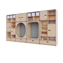 Детская стенка с местом для хранения и зонами отдыха из коллекции «НЕГА» (цвет бежевый) - «globural.ru» - Сыктывкар