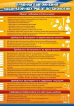 Стенд "Правила выполнения лабораторных работ по биологии" (вариант 2) - «globural.ru» - Сыктывкар