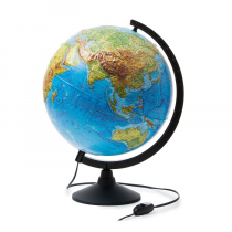 Глобус Земли физический  с подсветкой D=320 мм - «globural.ru» - Сыктывкар