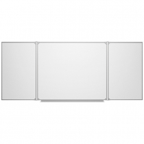 Доска магнитно-маркерная настенная трехэлементная белая полимерная - «globural.ru» - Сыктывкар