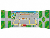 Доска магнитно-маркерная комбинированная, панорамная, трехэлементная "Азбука дорожного движения" - «globural.ru» - Сыктывкар