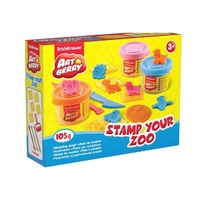 Пластилин на растительной основе Artberry/Stamp Your Zoo 3 бан./35 г со штампами - «globural.ru» - Сыктывкар