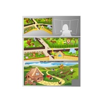 Стенд для сюжетно-ролевых игр 2-х сторонний (Зоопарк, ферма) - «globural.ru» - Сыктывкар