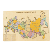 Пазл из дерева Административная карта России "Родина Моя" 522х308х10мм - «globural.ru» - Сыктывкар