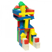 Конструктор деревянный "Строитель" цветной - «globural.ru» - Сыктывкар