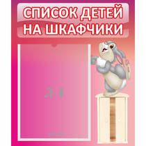 Стенд "Список на шкафчики" - «globural.ru» - Сыктывкар
