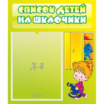 Стенд "Список детей на шкафчики" №5 - «globural.ru» - Сыктывкар