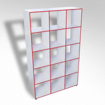 Шкаф открытый многосекционный ТР15 ЛДСП  - «globural.ru» - Сыктывкар